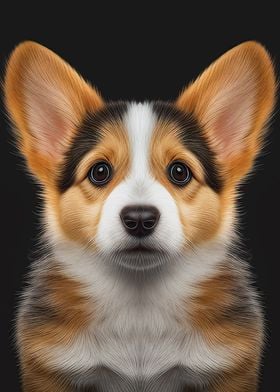 Corgi dog portrait