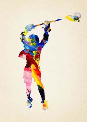  lacrosse Watercolor
