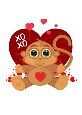 Valentines Day Monkey