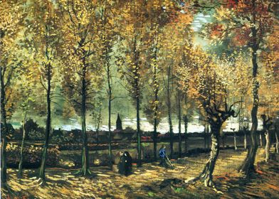 lane with poplars 1885