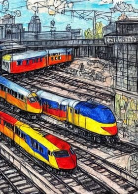 Colorful Trains