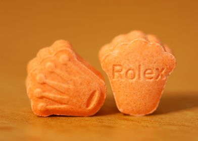 Orange ecstacy pills macro