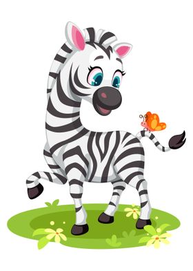 Baby zebra drawing