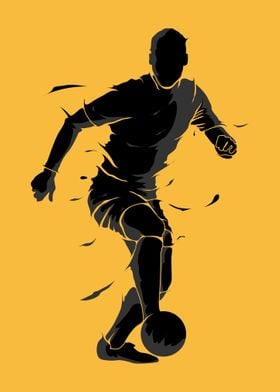 Soccer splash silhouette