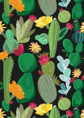 Cactus and succulents dark