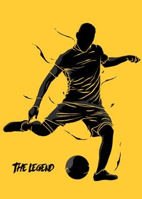 Soccer splash silhouette