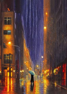 Rainy Night in Helsinki