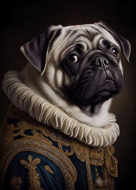 Pug Portrait Royal