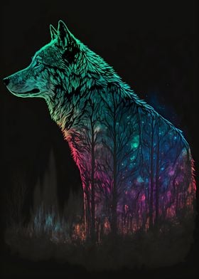 Colourful Wolf