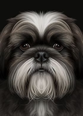 Shih Tzu dog portrait