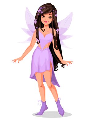 Beautiful fairy in purple