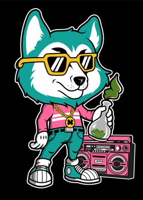 fox boombox hand drawn