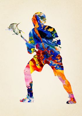  lacrosse Watercolor