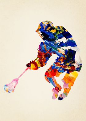  lacrosse Watercolor