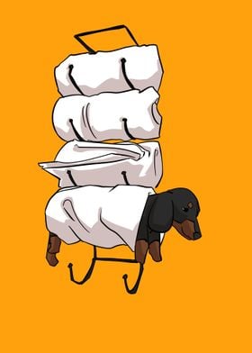 dog as a towel