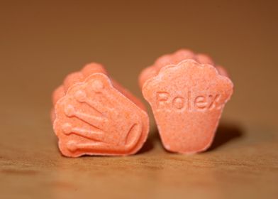 Orange ecstacy pills macro