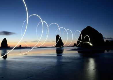 Beach and Light Spiral