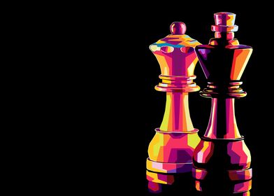chess pop art poster