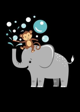 Bubbles Elephant Monkey