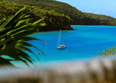 A Yacht On A Blue Lake