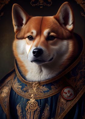 Shiba Inu Dog Portrait 