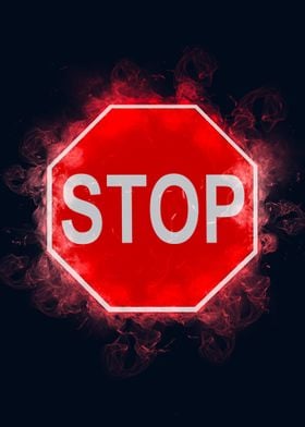 Stop Sign smoke 