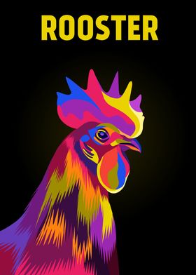 Rooster head illustrations