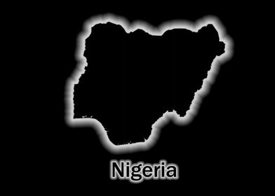 Nigeria map glow