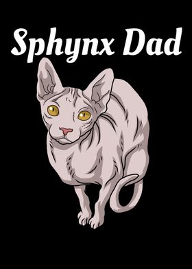 Sphany Cat Dad Gift Father