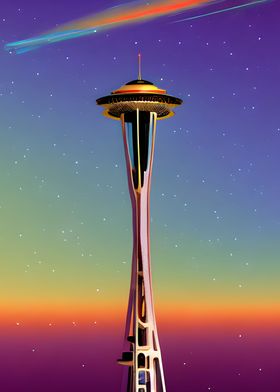 Rainbow Seattle Sunset