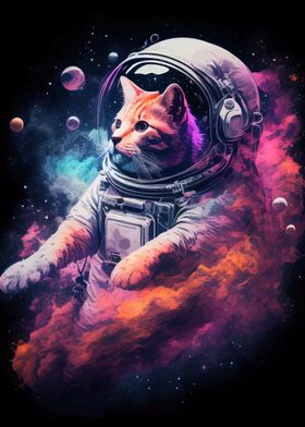 Space Cat Astronaut 