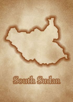 South Sudan vintage map