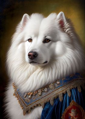 Samoyed Dog Portrait 