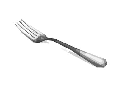 Fork Grayscale Art