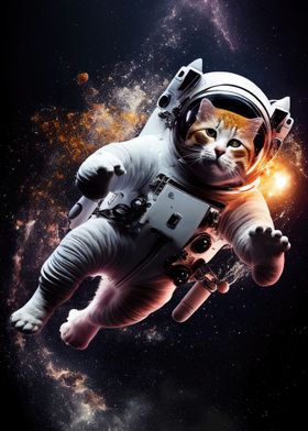 Space Cat Astronaut 