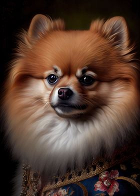 Pomeranian Dog Portrait