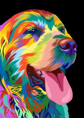 Golden retriever pop art