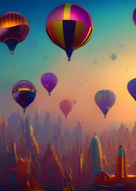 Colorful Hot Air Balloons 