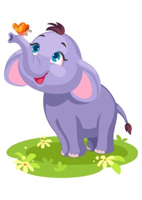 Cute baby elephant