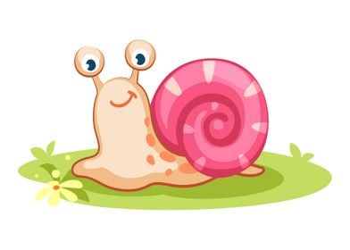 Cute cartoon snail