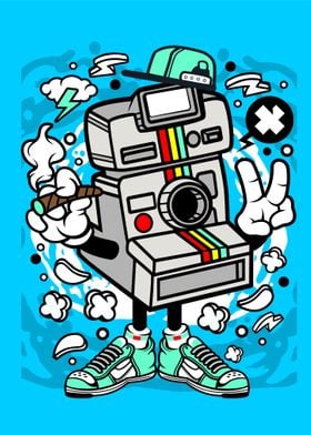 retro camera cartoon