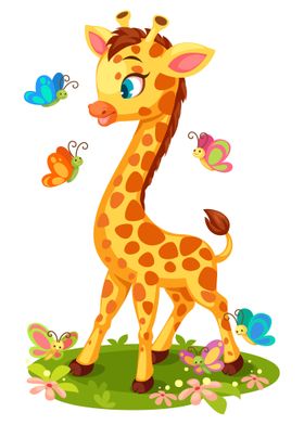 Cute giraffe cartoon