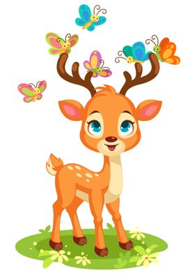 Cute baby deer