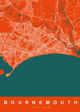 Map BOURNEMOUTH ENGLAND 