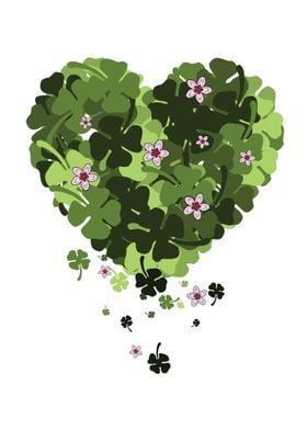 St Patricks Clover Heart