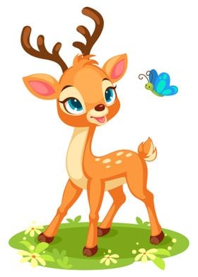 Cute baby deer