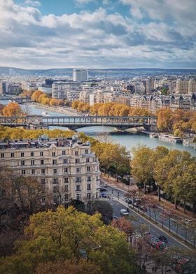 Paris city and Seine