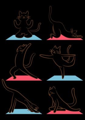 cat yoga pose cute instruc