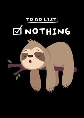 To Do List Nothing Sloth