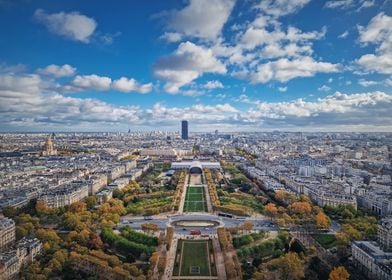 Paris cityscape view 